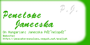 penelope janecska business card